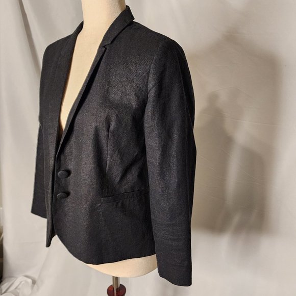 Asos Black Button Blazer Size 6 - Picture 8 of 11